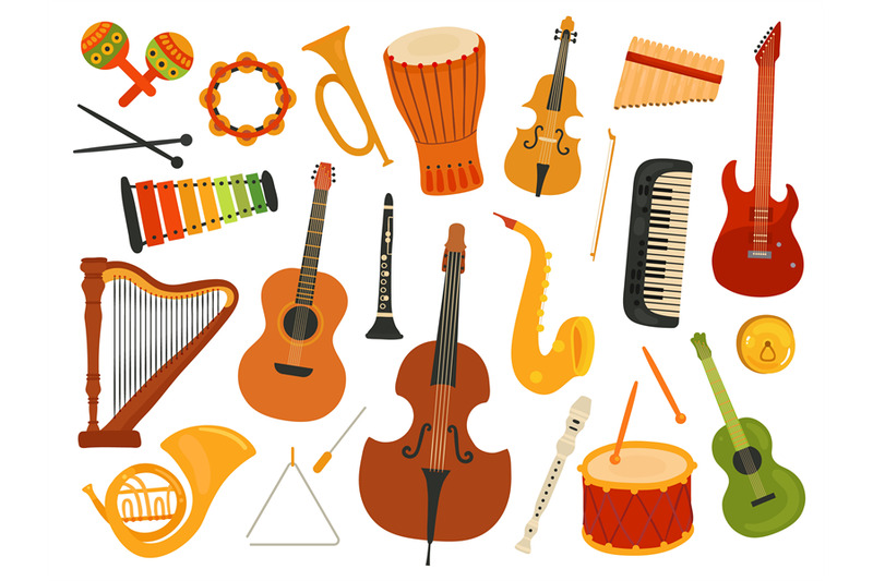 musical-instruments-music-sound-instrument-harp-and-flute-synthesiz