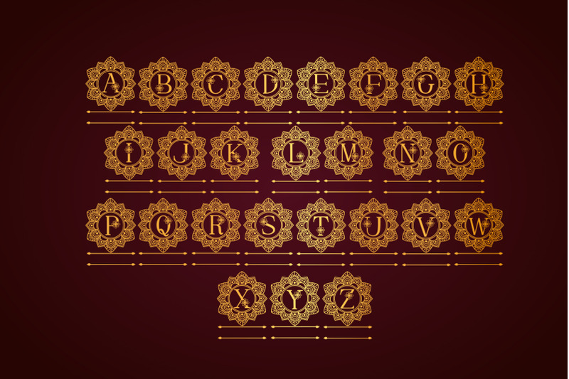 elegant-mandala-monogram-font