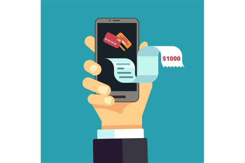 electronic-invoice-mobile-receipt-online-bill-digital-financial-exp