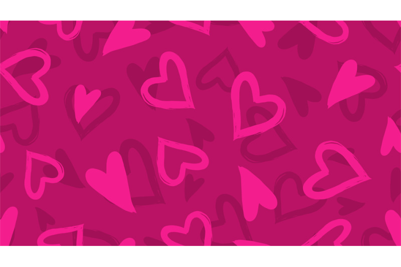 doodle-hearts-pattern-romantic-love-brushed-background-valentine-day