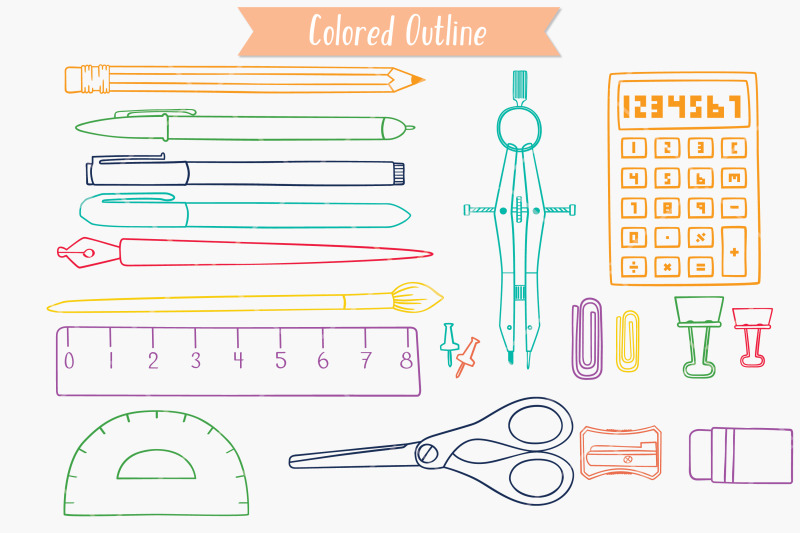 school-supplies-colored-hand-drawn-stationary-office-doodles