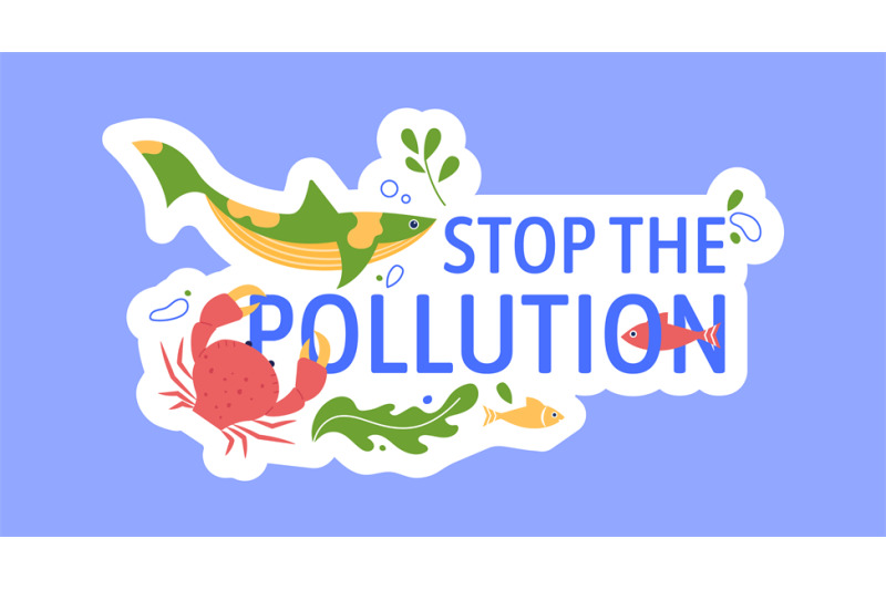 stop-pollution-ocean-and-sea-banner-badge