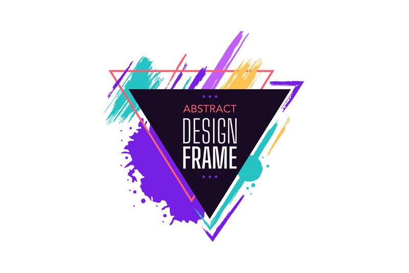 abstarct-design-frame-triangular-with-colored-brush