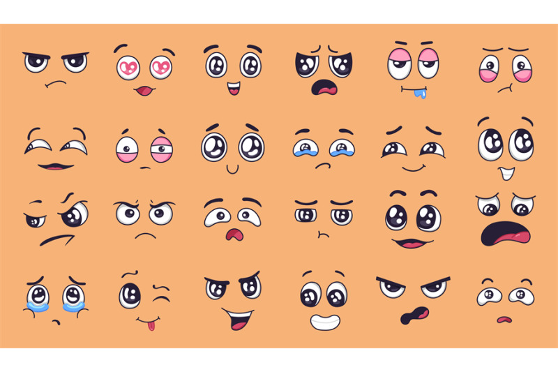 cute-cartoon-faces-face-expressions-happy-and-sad-mood-laughing-sm