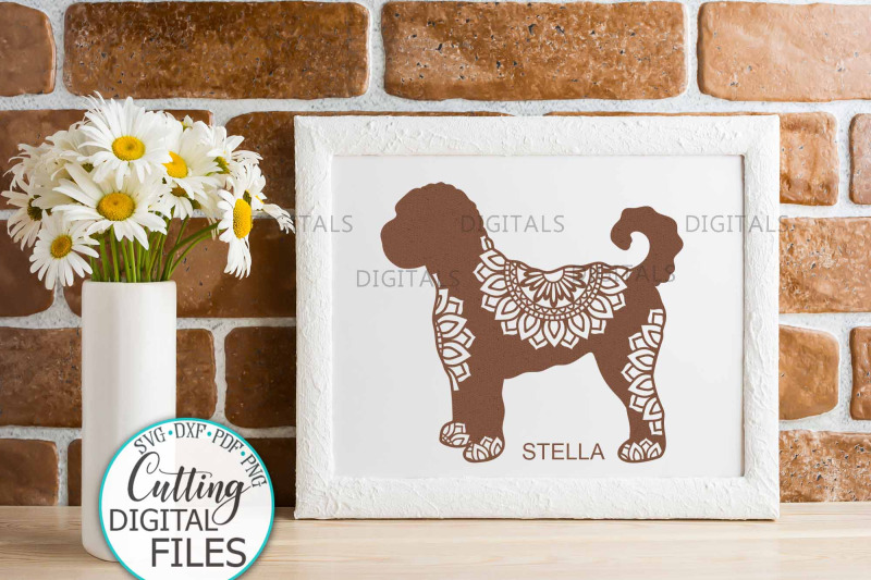Download Labradoodle Mandala Dog Sign Svg Dxf Pdf Cut Out Template By Kartcreation Thehungryjpeg Com