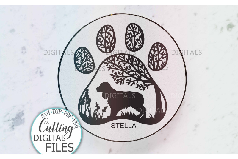 cocker-spaniel-paw-dog-round-sign-svg-dxf-pdf-cut-out-file