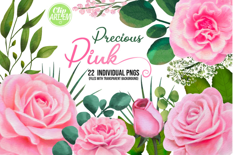 pink-roses-floral-22-png-watercolor-set-clip-art