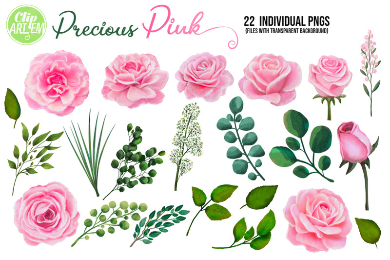 pink-roses-floral-22-png-watercolor-set-clip-art