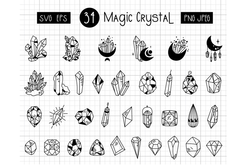 magic-crystals-svg-set