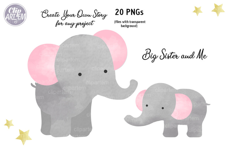 pink-gray-girl-baby-elephant-20-png-combo-elephant-bundle-clip-art