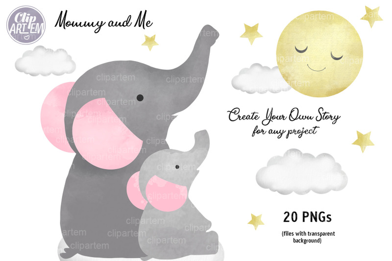 pink-gray-girl-baby-elephant-20-png-combo-elephant-bundle-clip-art