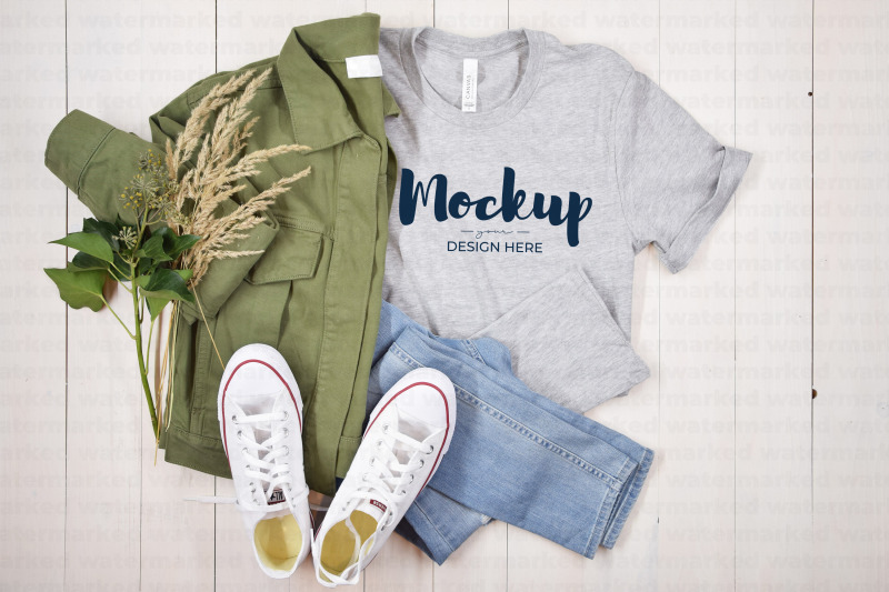 gray-t-shirt-mockup-bella-canvas-3001