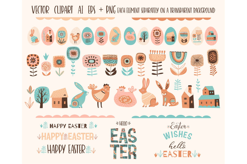 happy-easter-vector-collection