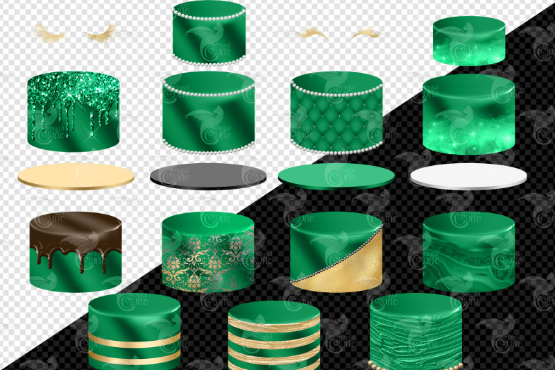 emerald-green-cakes-clip-art