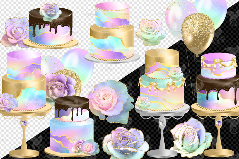 rainbow-agate-cakes-clip-art