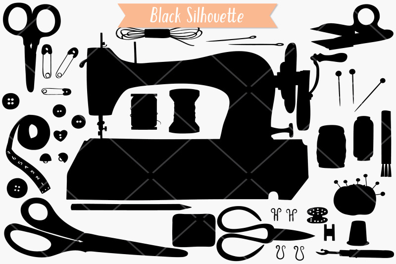 sewing-doodles-hand-drawn-vintage-singer-machine-scissors-buttons