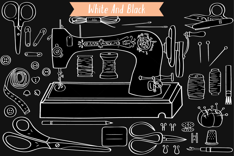 white-sewing-doodles-hand-drawn-old-singer-machine-scissors-button