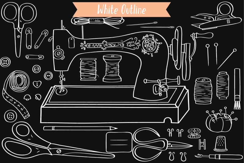 white-sewing-doodles-hand-drawn-old-singer-machine-scissors-button