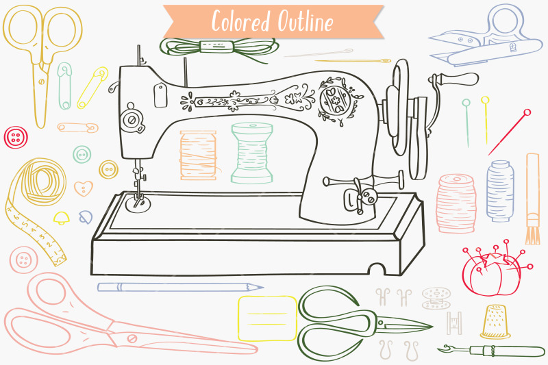 color-sewing-doodles-hand-drawn-old-singer-machine-scissors-button