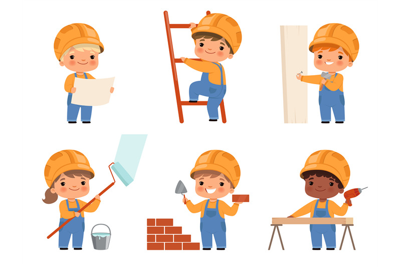 little-builders-kids-construction-childrens-making-some-work-in-yello