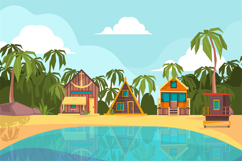 bungalow-seaside-summer-beach-with-tropical-little-house-ocean-hotel