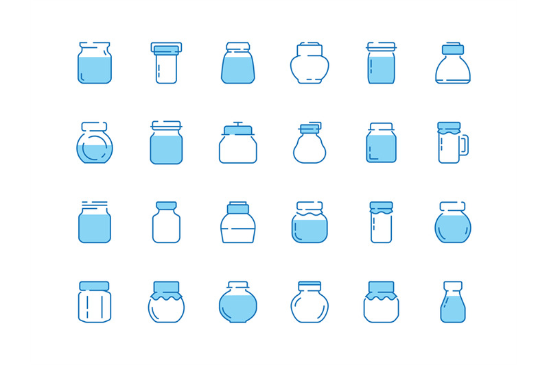 jar-line-icons-bottles-for-sweets-jam-marmalade-strawberry-with-label