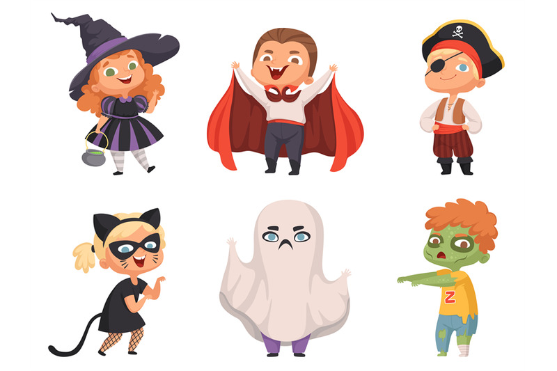 halloween-kids-party-children-scary-characters-costume-witch-vampire