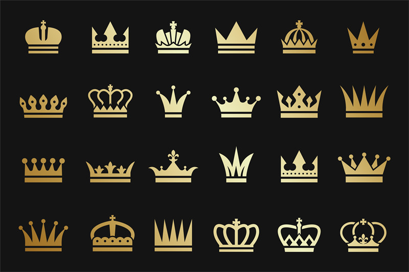 gold-crown-icons-vector-crown-silhouettes-isolated-on-black-backgroun