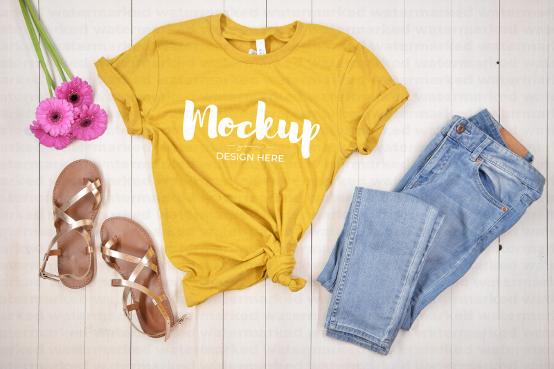 yellow-spring-shirt-mockup