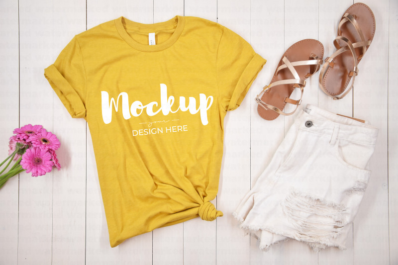 yellow-summer-shirt-mockup
