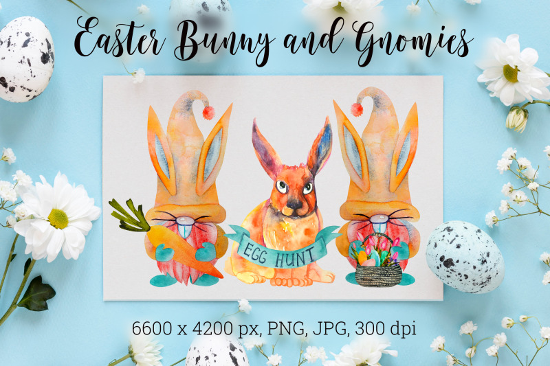 easter-bunny-easter-gnome-easter-watercolor