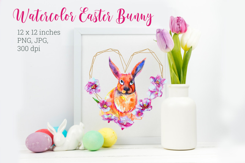 easter-bunny-watercolor-bunny-bunny-with-flowers