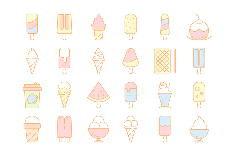 colored-ice-cream-icons-frozen-milk-food-balls-in-waffle-cups-smoothi