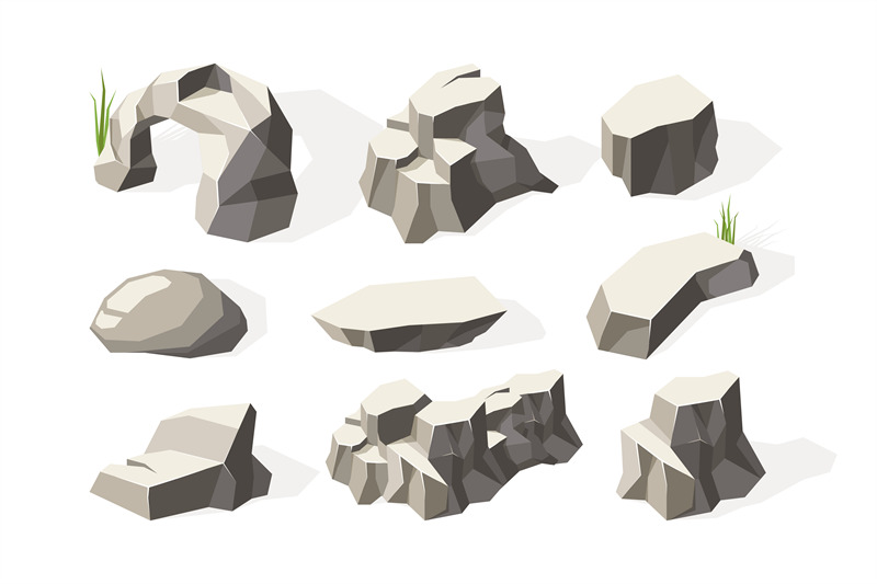 stones-isometric-broken-architecture-rocks-mineral-elements-stones-su