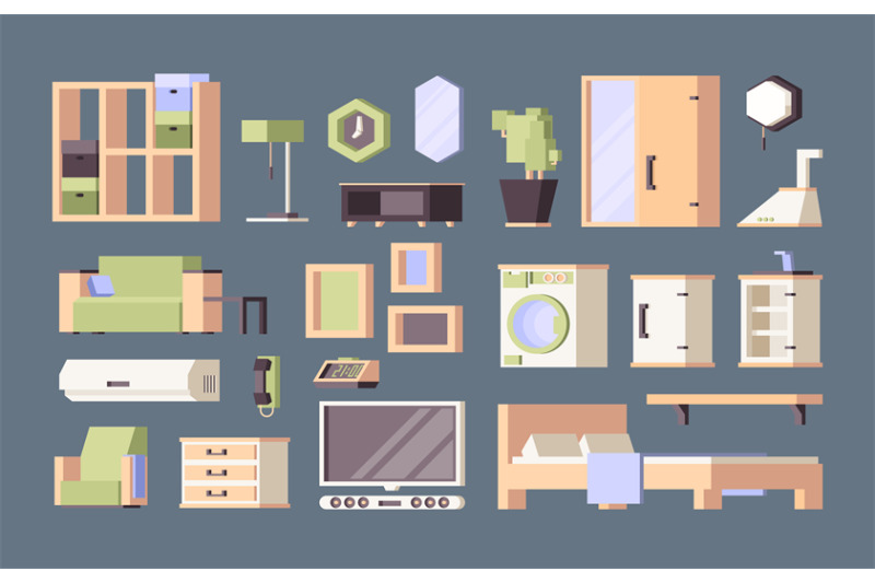 furniture-living-room-tables-desk-chairs-bed-vector-orthogonal-flat-p