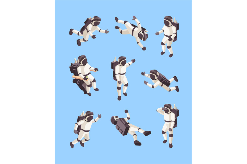 spaceman-isometric-future-human-explorer-space-floating-astronaut-in