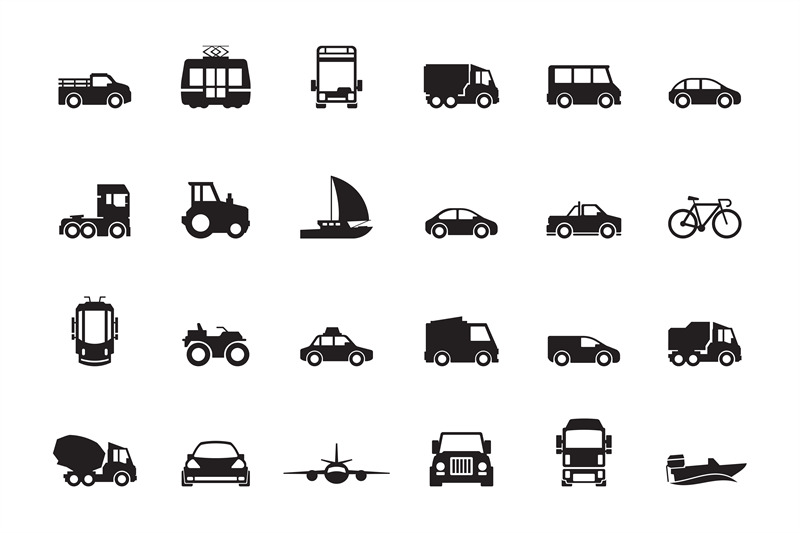 transport-silhouette-airplanes-ship-car-train-vehicle-logistic-icons