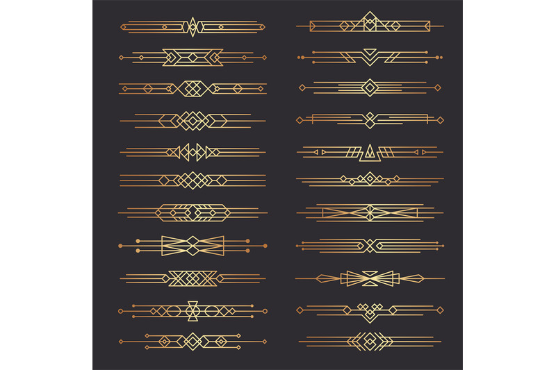 art-deco-dividers-lines-shapes-decorative-borders-minimal-swirl-decor