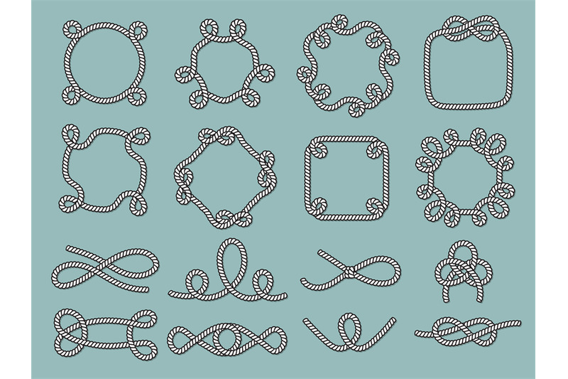 lasso-nautical-frames-rope-marine-knot-tied-decorative-circle-shapes