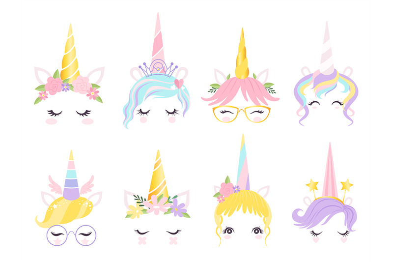 unicorn-face-fantasy-horse-pony-animal-creation-kit-ears-head-horn-ey