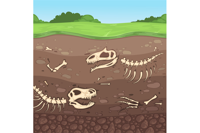 archeology-bones-underground-dinosaur-bones-soil-layers-buried-clay-v