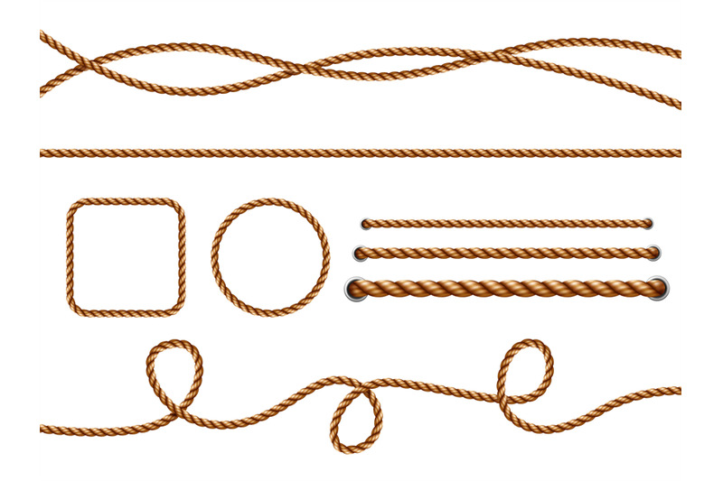 realistic-ropes-yellow-or-brown-curved-nautical-ropes-with-knots-vect