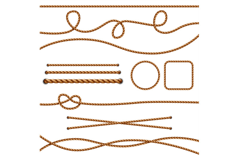 fiber-ropes-straight-brown-realistic-threads-ropes-crossing-marine-kn