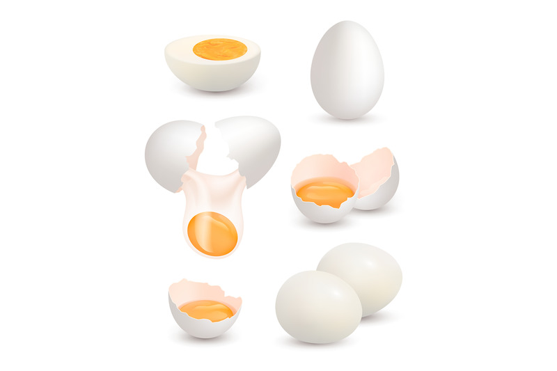 farm-eggs-realistic-chick-eggs-organic-food-yellow-yolk-protein-break