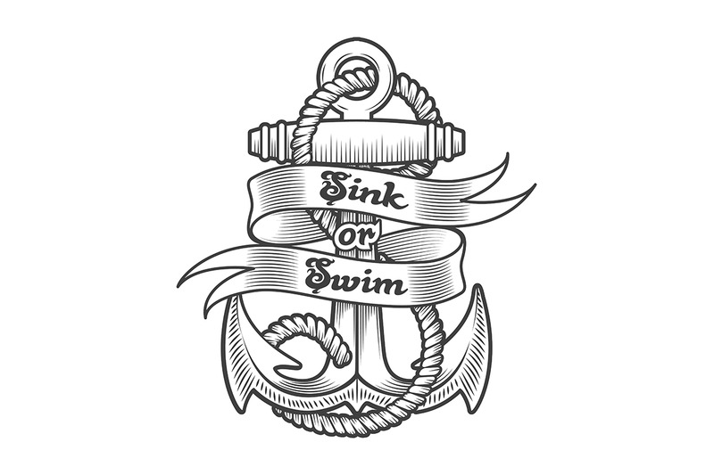 nautical-emblem-of-anchor-and-wording-sink-or-swim