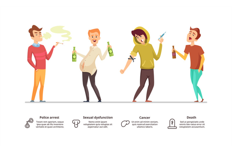 addiction-dangerous-danger-of-alcoholism-drugs-smoking-illustration