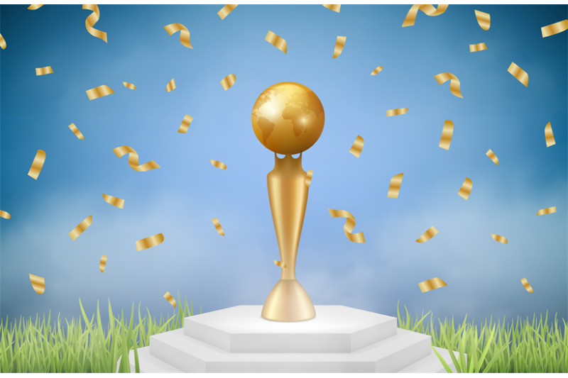 realistic-trophy-sport-gold-award-on-grass-with-falling-confetti-vect