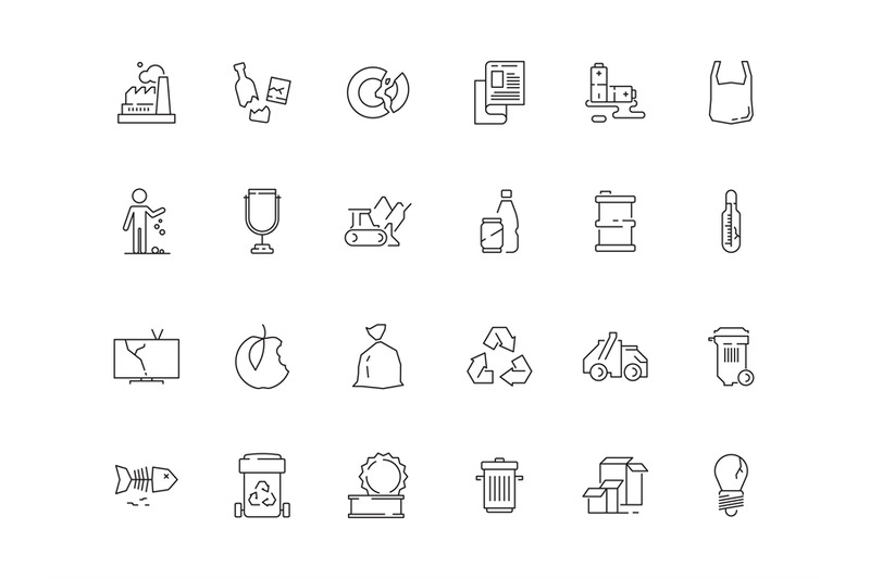 garbage-icon-rubbish-plastic-and-paper-garbage-recycle-bins-vector-sy