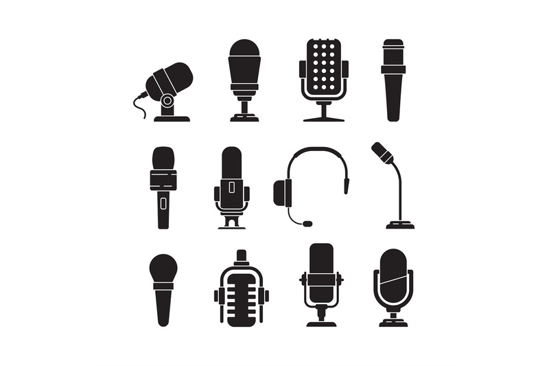 microphone-icons-music-singer-items-conference-recorder-for-journalis