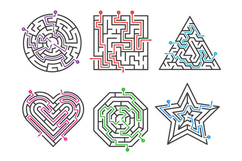 game-maze-labyrinth-collections-various-shapes-with-many-entrance-gat